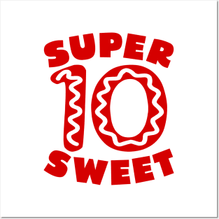 Super Sweet 10 Donut Birthday Posters and Art